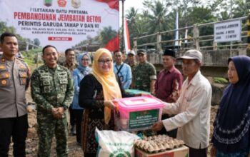 Pembangunan Jembatan Beton Perintis Garuda Tahap V dan VI di Way Sulan Resmi Dimulai