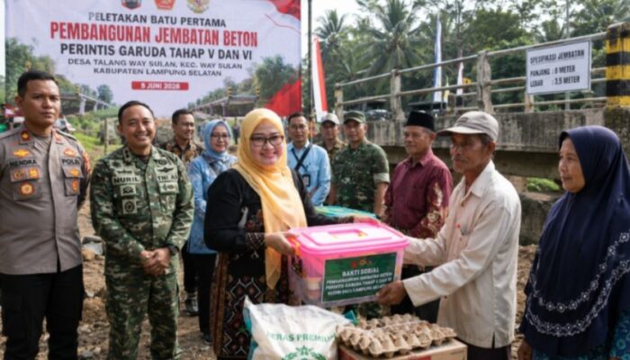 Pembangunan Jembatan Beton Perintis Garuda Tahap V dan VI di Way Sulan Resmi Dimulai