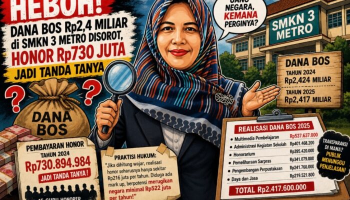 BONGKAR! Anggaran Multimedia Rp537 Juta di SMKN 3 Metro, Publik Minta Transparansi
