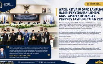 Wakil Ketua IV DPRD Lampung Hadiri Penyerahan LHP BPK atas Laporan Keuangan Pemprov Lampung Tahun 2025