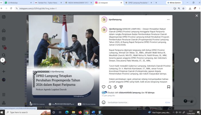 Komisi DPRD Provinsi Lampung Dorong Peningkatan Pelayanan Publik dan Pembangunan Daerah