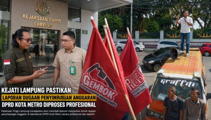 Kejati Lampung Pastikan Laporan Dugaan Penyimpangan Anggaran DPRD Kota Metro Diproses Profesional