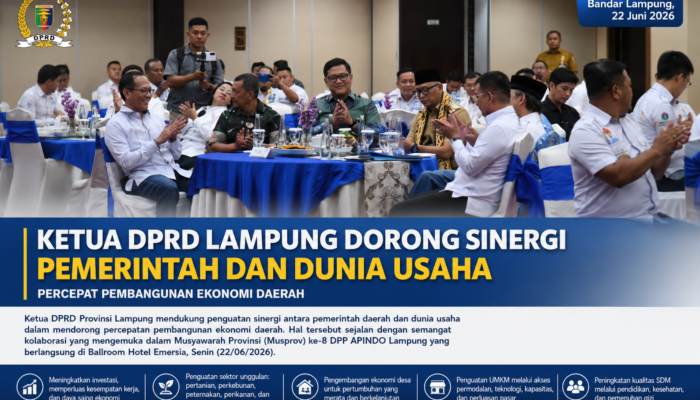 Ketua DPRD Lampung Dorong Sinergi Pemerintah dan Dunia Usaha Percepat Pembangunan Ekonomi Daerah