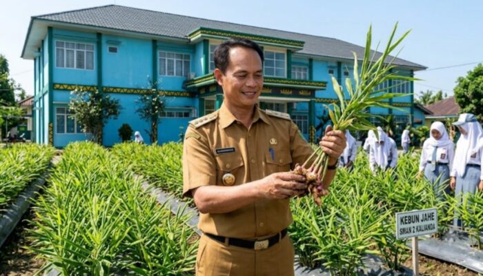 Inspiratif! SMAN 2 Kalianda Ubah Kebun Jahe Merah Menjadi Ruang Belajar Terbuka bagi Siswa
