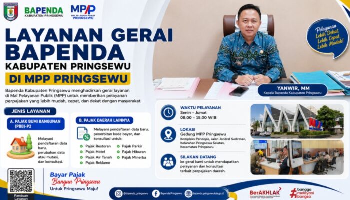 Bapenda Pringsewu Hadirkan Gerai Pelayanan Di Mpp Untuk Permudah Layanan Pajak Daerah