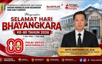 BPKAD Way Kanan Sampaikan Ucapan Selamat Hari Bhayangkara ke-80, Dukung Polri Presisi untuk Indonesia Emas